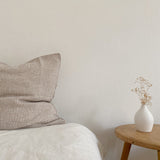 Linge Particulier 100% Linen Cushion Cover, 50x50cm - Cafe Gingham