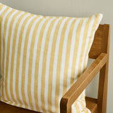 Linge Particulier 100% Linen Cushion Cover, 50x50cm - Yellow Stripe WAS £38
