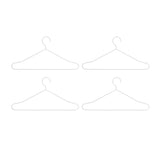 SET OF 4 IRON CLOTHES HANGERS - LILY WHITE