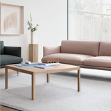 Muuto Workshop Coffee Table - Warm Grey Linoleum  / Oak - 86cm x 86cm