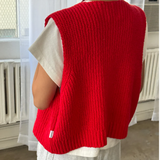 Le Bon Shoppe Granny Cotton Sweater Vest - Chilli Pepper