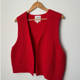 Le Bon Shoppe Granny Cotton Sweater Vest - Chilli Pepper