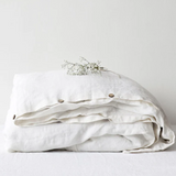 Linen Tales Linen Duvet Cover, White