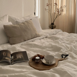 Linen Tales Linen Duvet Cover, White