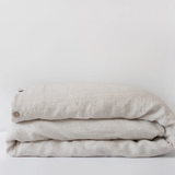 Linen Tales Linen Duvet Cover, Natural Stripe