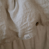 Linen Tales Linen Duvet Cover, Natural Stripe