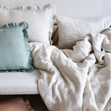 Linen Tales Linen Duvet Cover, Natural Stripe