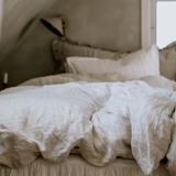 Linen Tales Linen Duvet Cover, Natural Stripe