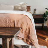 Linen Tales Linen Duvet Cover, Cafe Creme