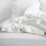 Linen Tales Linen Fitted Sheet, White