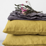 Linen Tales Square Pillowcase, Lemon Curry