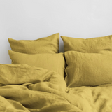Linen Tales Square Pillowcase, Lemon Curry