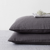 Linen Tales Square Pillowcase, Graphite