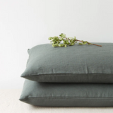 Linen Tales Square Pillowcase, Forest Green