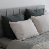 Linen Tales Square Pillowcase, Forest Green