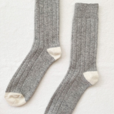 Le Bon Shoppe Extended Cashmere Classic Socks Grey Melange