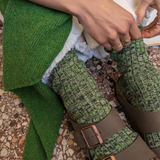 Rove Knitwear Chunky Wool Boot Socks - Marbled Green