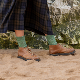 Rove Knitwear Chunky Wool Boot Socks - Marbled Green