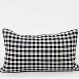 Afro Art Eco Hugo Pillow - Black/Off White, 30x50cm