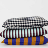 Afro Art Eco Hugo Pillow - Black/Off White, 30x50cm
