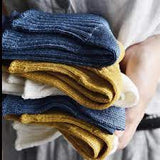 Nishiguchi Kutsushita Praha, Linen Ribbed Socks Yellow