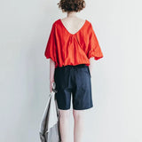 Fog Linen x Mii Thaii Adhira Top Tomato Red was £145