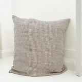 Linge Particulier 100% Linen Cushion Cover, 50x50cm - Cafe Gingham