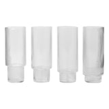 Ferm Living Set of 4 Ripple Clear Long Glasses was £55