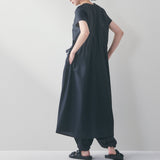 Fog Linen Silk/Cotton Datta Dress - Noir was £255