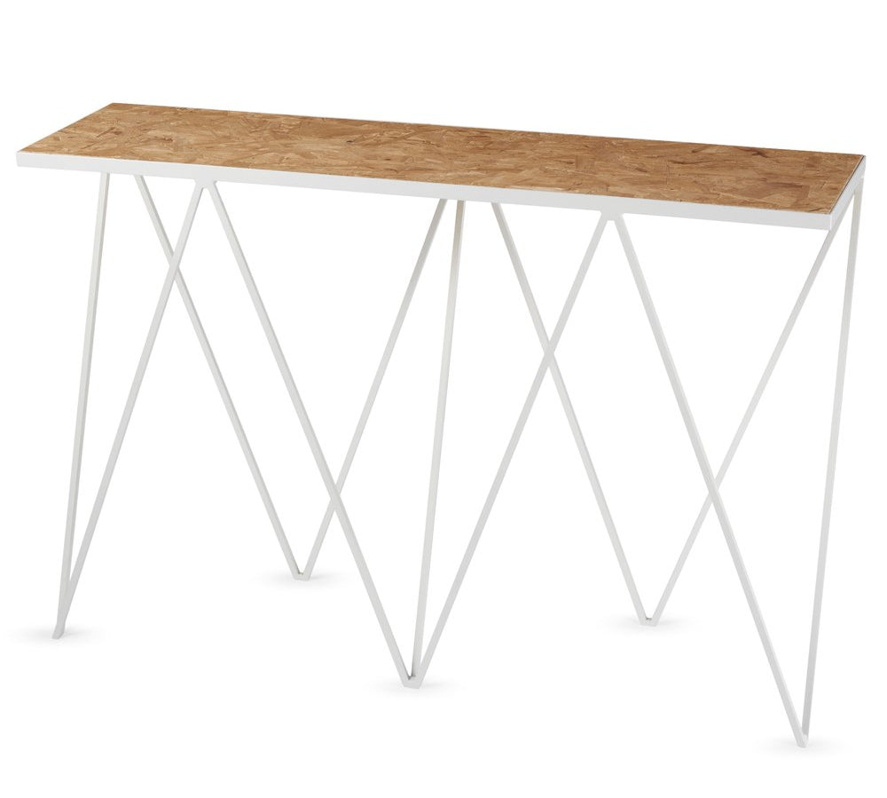 Giraffe steel console table in paper white was £675 - Tea and Kate