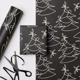 Kinshipped Black Tree Lines Wrap