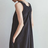 Fog Linen Magee Slip Dress - Black