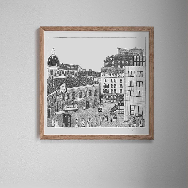 Fine Little Day 'Neighbourhood' Poster, 50x50cm, WAS £48 Fine Little Day 'Neighbourhood' Poster, 50x50cm, WAS £48