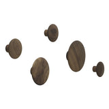 MUUTO Set of dots coat hooks walnut set of 5