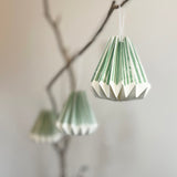 Folded Side Project Bauble- Block Printed Green Stripe, was £8