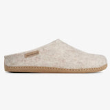 The Cozy Sheep Danish Felted Slippers with Rubber Sole — Oatmeal