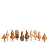 The Arboretum Forest of Hand Made Wooden Table Top Tree Ornaments