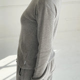Le Bon Shoppe Pointelle Fundamental Tee Melange Grey