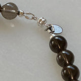 Sea + pattern Short Smoky Quartz Necklace