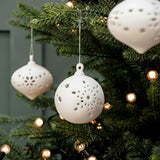 Airdrie Cutwork Baubles Set of 3 White