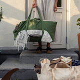 Swedish Large organic tote bag olive