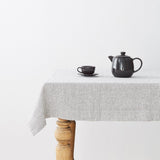 Linen Tales Thin Black Stripes Linen Tablecloth, was £125