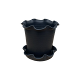 Paige Mitchell Frilly Pot - Matte Black