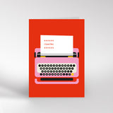323 Love Typewriter card