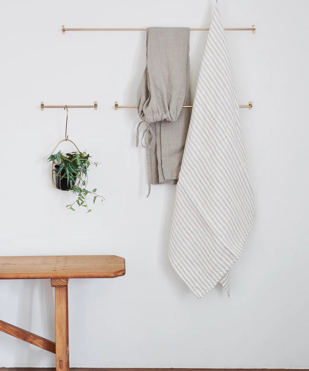 Fog Linen Brass Towel Rail, Medium - Tea and Kate