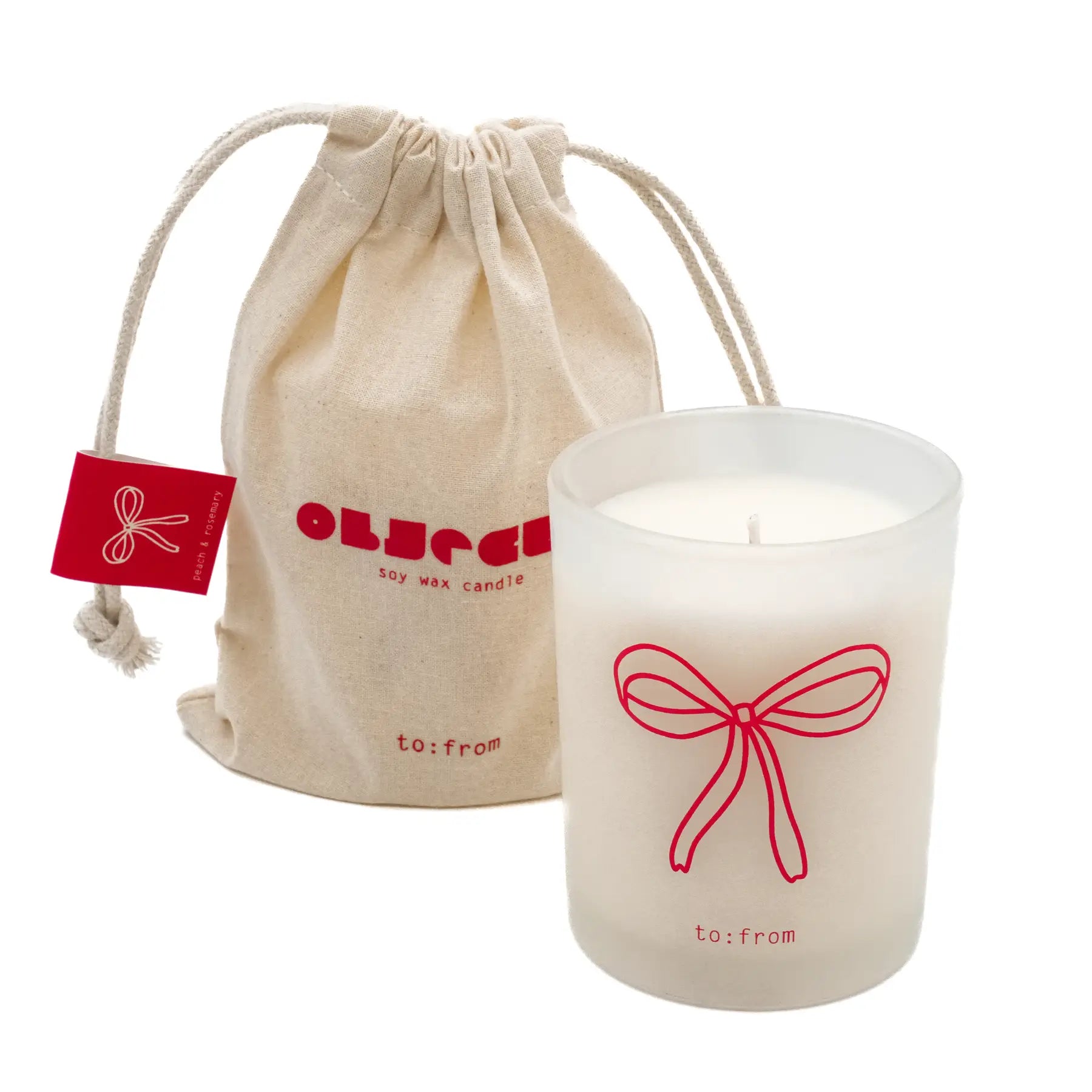 to:from Bow candle 300ml - Tea and Kate