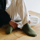 NISHIGUCHI KUTSUSHITA Wool/Cotton Boot Socks - Moss Green