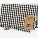 Afro Art Gingham Mini Towel, Black/Nature