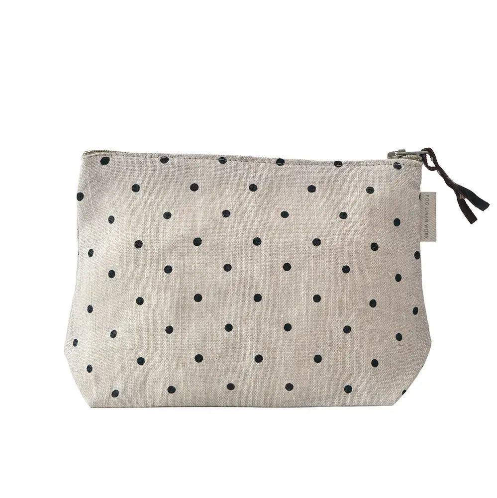 Fog Linen x Mii Thaii Chris Pouch Natural Dot - Tea and Kate