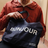 The General Classification Bonjour Tote Bag Navy - Tea and Kate